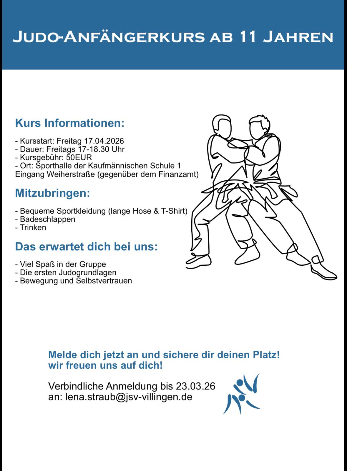 JudoKurs 7 bis 11 Jahre. Jetzt Anmelden